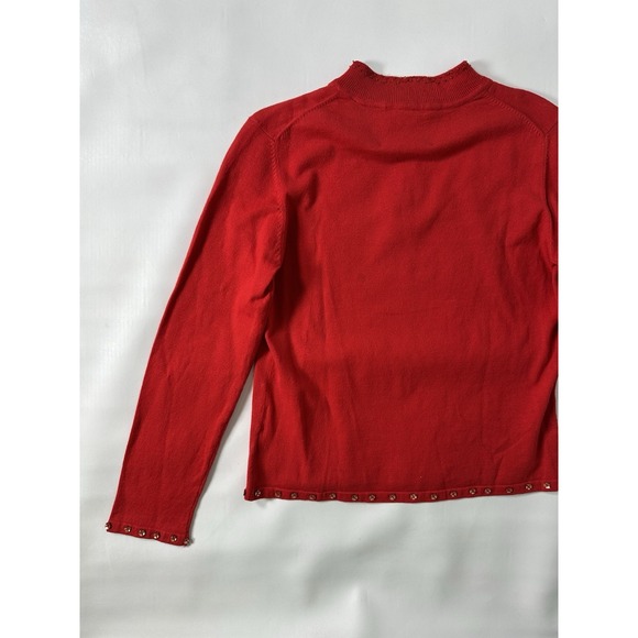 Vintage Michael Simon Event Sequin Reindeer Christmas Sweater Medium Excellent - Picture 10 of 14